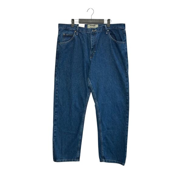 Wrangler Authentics Straight Leg Jeans Mens Sz 38x30 Medium Wash Workwear Casual - Picture 1 of 7